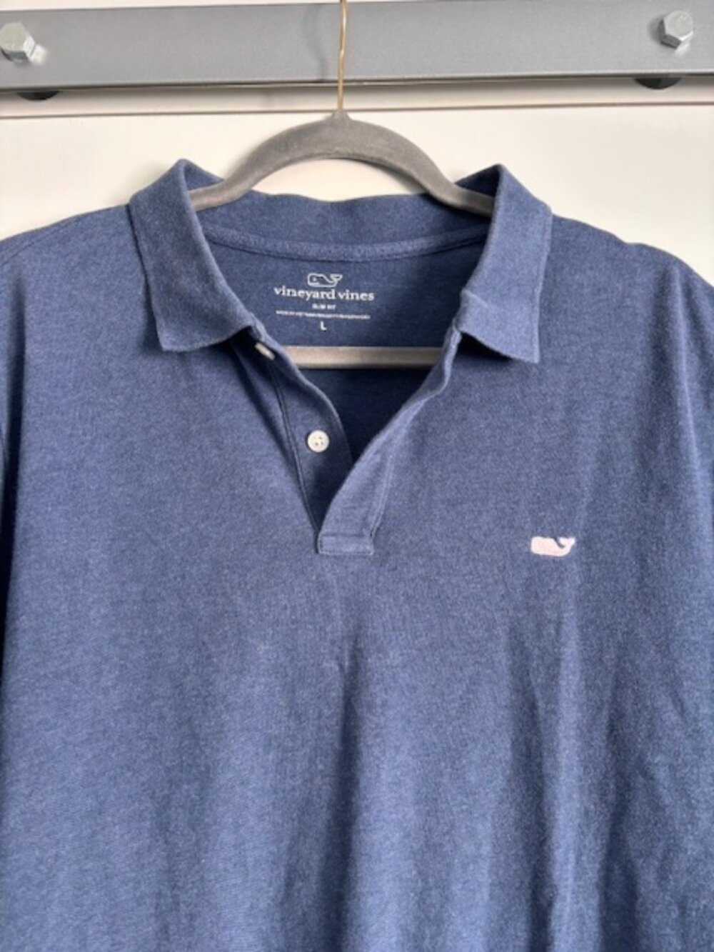 Vineyard Vines Slim Fit Navy Polo size Large - Picture 3 of 3